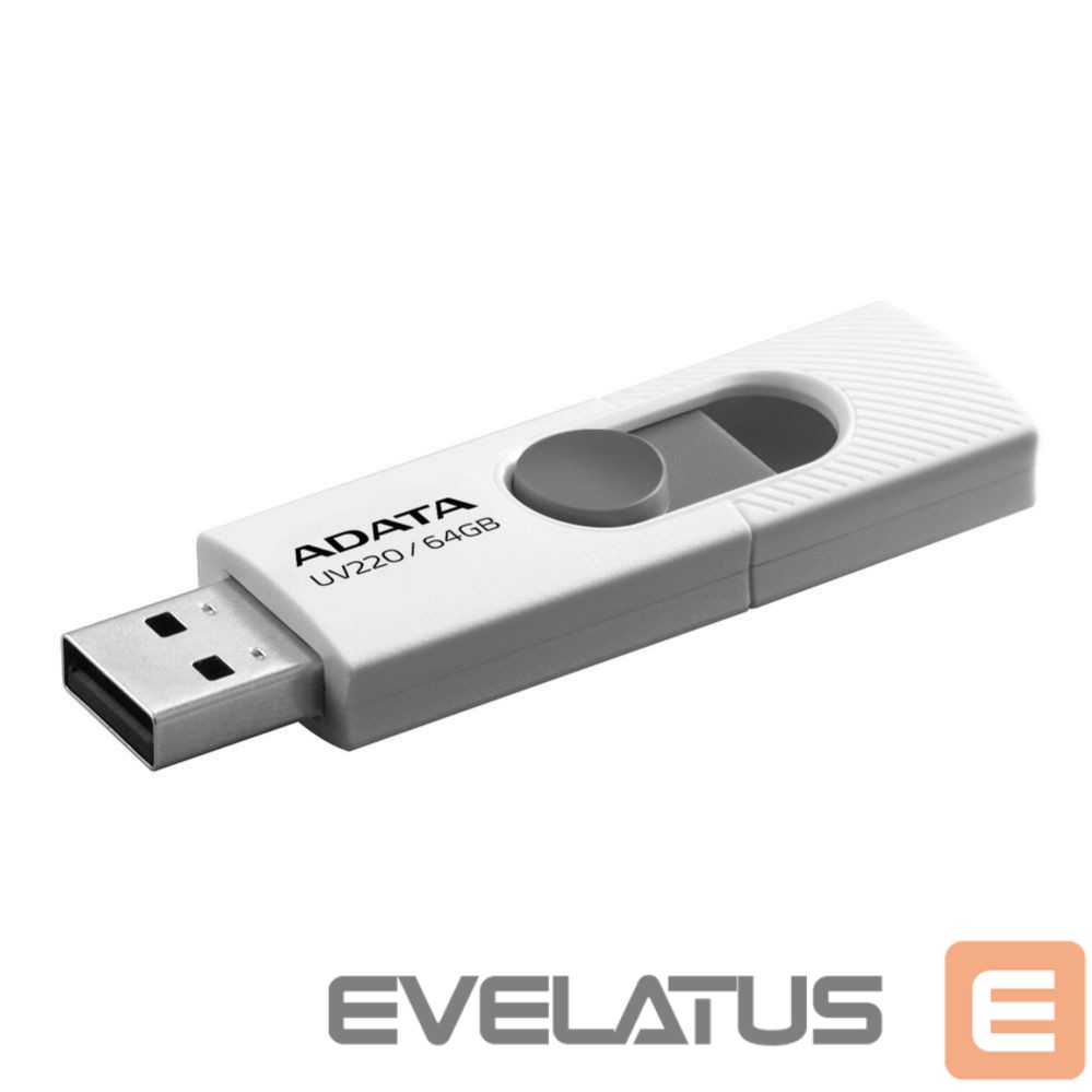 Flash drive ADATA MEMORY DRIVE FLASH USB2 64GB/WHITE AUV220-64G-RWHGY