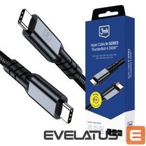 Muud kaubad 3MK  3mk Hyper Cable N-SERIES Thunderbolt 4 USB-C / USB-C 1m 48V/5A 40Gb/s 240W 8K60Hz - black 