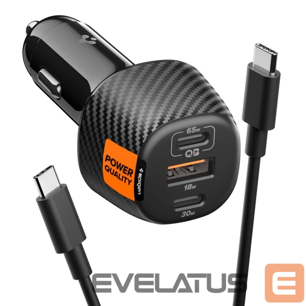 Muud kaubad Spigen Spigen Essential EV1133 3-port car charger - black
