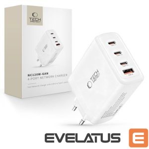 Other goods Tech-Protect  Tech-Protect NC120W-GAN 4-Port 120W Wall Charger - White 