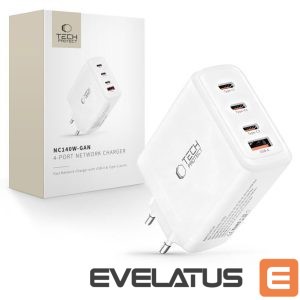 Other goods Tech-Protect  Tech-Protect NC140W-GAN 4-Port 140W Wall Charger - White 