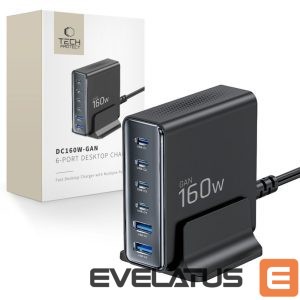 Other goods Tech-Protect  Tech-Protect DC160W-GAN 6-Port 160W Wall Charger - Black 