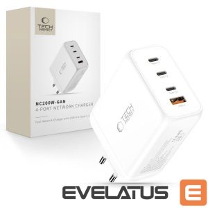 Other goods Tech-Protect  Tech-Protect NC200W-GaN 4-Port 200W Wall Charger - White 