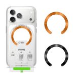 Kitos prekės Tech-Protect  Tech-Protect MMP-210 MagSafe 2-Pack Magnetic Ring - Orange / Black 