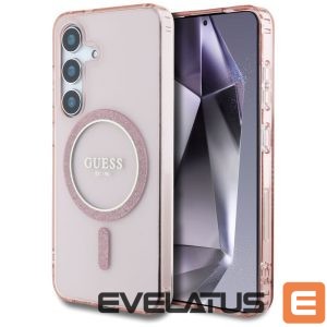 Muud kaubad Guess  Guess Glitter Circle Classic Logo MagSafe Case for Samsung Galaxy S25 Pink 