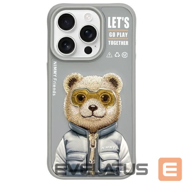 Muud kaubad Nimmy Nimmy Cool&Cute 2.0 Bear Case for iPhone 15 Pro Max - Gray