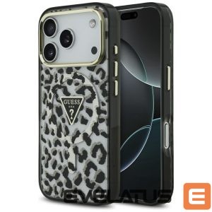 Muud kaubad Guess  Guess Leopard Glitter MagSafe Case for iPhone 17 Pro - Black 
