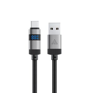 Other goods Acefast  Acefast C15-04 USB-A - USB-C Cable with Display 480Mb/s 66W 1.2m - Black 