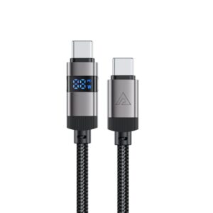 Other goods Acefast  Acefast C15-03 USB-C - USB-C Cable with Display 480Mb/s 60W 1.2m - Black 