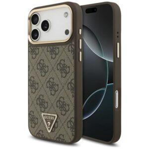 Muud kaubad Guess  Guess 4G Triangle Logo MagSafe Case for iPhone 17 Pro Max - Brown & Gold 