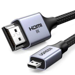Kabelis Ugreen  Ugreen HD164 15516 micro HDMI / HDMI 2.1 8K cable 1m - gray 