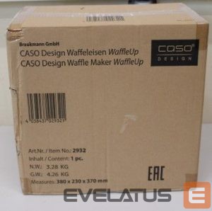 Röster Caso  SALE OUT.  WaffleUp Waffle Maker, 800 W, Stainless Steel, DAMAGED PACKAGING | WaffleUp | Waffle Maker | 800 W | Number of pastry 1 | Waffle | Silver | DAMAGED PACKAGING 